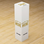 STYLISH MODERN CUSTOMIZABLE WHITE VERIFIED BRANDED WINE BOX<br><div class="desc">THIS IS A DESIGN FITTING FOR CUSTOMERS.YOU CAN CHANGE, RESIZE OR ADD LOGO, PHOTO, TEXT AND COLOURS THE WAY YOU LIKE.THANK YOU.</div>
