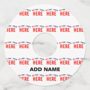 STYLISH MODERN CUSTOMIZABLE WHITE VERIFIED BRANDED WINE GLASS TAG