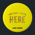 STYLISH MODERN CUSTOMIZABLE YELLOW VERIFIED BRAND 4 INCH ROUND BUTTON<br><div class="desc">THIS IS A DESIGN FITTING FOR EVERYONE.YOU CAN CHANGE, RESIZE OR ADD LOGO, PHOTO, TEXT AND COLOURS THE WAY YOU LIKE.THANK YOU.</div>