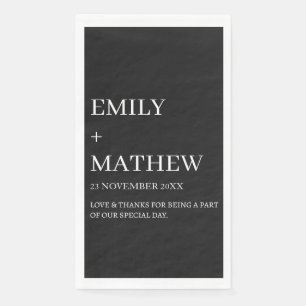 STYLISH MODERN CUSTOMIZED ELEGANT CLASSIC WEDDING NAPKIN