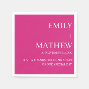 STYLISH MODERN CUSTOMIZED ELEGANT CLASSIC WEDDING NAPKIN
