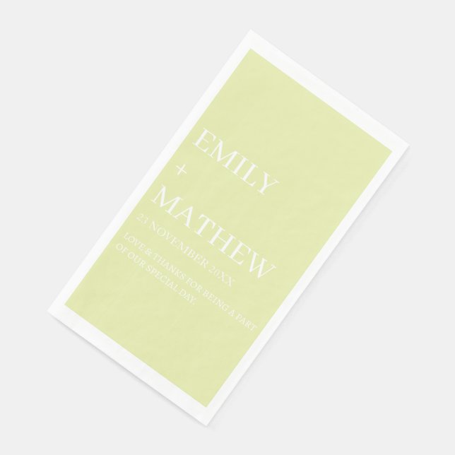 STYLISH MODERN CUSTOMIZED ELEGANT CLASSIC WEDDING  NAPKIN (Corner)