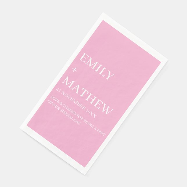 STYLISH MODERN CUSTOMIZED ELEGANT CLASSIC WEDDING  NAPKIN (Corner)