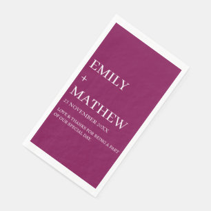 STYLISH MODERN CUSTOMIZED ELEGANT CLASSIC WEDDING NAPKIN
