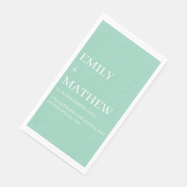 STYLISH MODERN CUSTOMIZED ELEGANT CLASSIC WEDDING  NAPKIN (Corner)