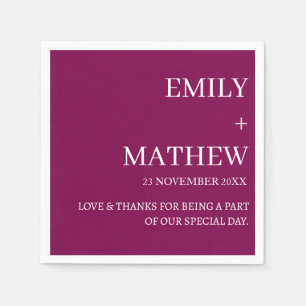 STYLISH MODERN CUSTOMIZED ELEGANT CLASSIC WEDDING  NAPKIN
