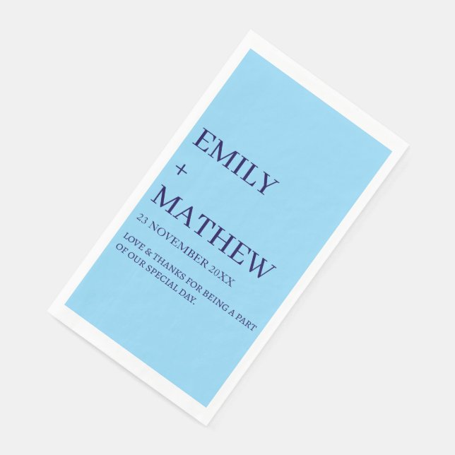 STYLISH MODERN CUSTOMIZED ELEGANT CLASSIC WEDDING  NAPKIN (Corner)