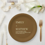 STYLISH MODERN CUSTOMIZED ELEGANT CLASSIC WEDDING  PAPER PLATE<br><div class="desc">CUSTOM NAME MINIMAL MONOGRAM BLACK & WHITE  TYPOGRAPHY WEDDING NAPKINS PERSONALIZED NAME CUTE WEDDING COASTERS
STYLISH MODERN CUSTOMIZED ELEGANT CLASSIC WEDDING SQUARE PAPER PLATES</div>
