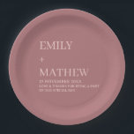 STYLISH MODERN CUSTOMIZED ELEGANT CLASSIC WEDDING  PAPER PLATE<br><div class="desc">CUSTOM NAME MINIMAL MONOGRAM BLACK & WHITE  TYPOGRAPHY WEDDING NAPKINS PERSONALIZED NAME CUTE WEDDING COASTERS
STYLISH MODERN CUSTOMIZED ELEGANT CLASSIC WEDDING SQUARE PAPER PLATES</div>