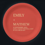 STYLISH MODERN CUSTOMIZED ELEGANT CLASSIC WEDDING  PAPER PLATE<br><div class="desc">CUSTOM NAME MINIMAL MONOGRAM BLACK & WHITE  TYPOGRAPHY WEDDING NAPKINS PERSONALIZED NAME CUTE WEDDING COASTERS
STYLISH MODERN CUSTOMIZED ELEGANT CLASSIC WEDDING SQUARE PAPER PLATES</div>
