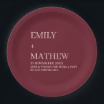 STYLISH MODERN CUSTOMIZED ELEGANT CLASSIC WEDDING  PAPER PLATE<br><div class="desc">CUSTOM NAME MINIMAL MONOGRAM BLACK & WHITE  TYPOGRAPHY WEDDING NAPKINS PERSONALIZED NAME CUTE WEDDING COASTERS
STYLISH MODERN CUSTOMIZED ELEGANT CLASSIC WEDDING SQUARE PAPER PLATES</div>