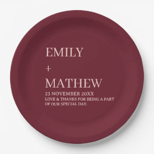 STYLISH MODERN CUSTOMIZED ELEGANT CLASSIC WEDDING  PAPER PLATE