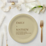 STYLISH MODERN CUSTOMIZED ELEGANT CLASSIC WEDDING  PAPER PLATE<br><div class="desc">CUSTOM NAME MINIMAL MONOGRAM BLACK & WHITE  TYPOGRAPHY WEDDING NAPKINS PERSONALIZED NAME CUTE WEDDING COASTERS
STYLISH MODERN CUSTOMIZED ELEGANT CLASSIC WEDDING SQUARE PAPER PLATES</div>