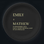 STYLISH MODERN CUSTOMIZED ELEGANT CLASSIC WEDDING  PAPER PLATE<br><div class="desc">CUSTOM NAME MINIMAL MONOGRAM BLACK & WHITE  TYPOGRAPHY WEDDING NAPKINS PERSONALIZED NAME CUTE WEDDING COASTERS
STYLISH MODERN CUSTOMIZED ELEGANT CLASSIC WEDDING SQUARE PAPER PLATES</div>