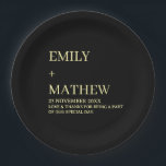 STYLISH MODERN CUSTOMIZED ELEGANT CLASSIC WEDDING  PAPER PLATE<br><div class="desc">CUSTOM NAME MINIMAL MONOGRAM BLACK & WHITE  TYPOGRAPHY WEDDING NAPKINS PERSONALIZED NAME CUTE WEDDING COASTERS
STYLISH MODERN CUSTOMIZED ELEGANT CLASSIC WEDDING SQUARE PAPER PLATES</div>
