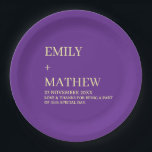 STYLISH MODERN CUSTOMIZED ELEGANT CLASSIC WEDDING  PAPER PLATE<br><div class="desc">CUSTOM NAME MINIMAL MONOGRAM BLACK & WHITE  TYPOGRAPHY WEDDING NAPKINS PERSONALIZED NAME CUTE WEDDING COASTERS
STYLISH MODERN CUSTOMIZED ELEGANT CLASSIC WEDDING SQUARE PAPER PLATES</div>