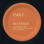 STYLISH MODERN CUSTOMIZED ELEGANT CLASSIC WEDDING  PAPER PLATE<br><div class="desc">CUSTOM NAME MINIMAL MONOGRAM BLACK & WHITE  TYPOGRAPHY WEDDING NAPKINS PERSONALIZED NAME CUTE WEDDING COASTERS
STYLISH MODERN CUSTOMIZED ELEGANT CLASSIC WEDDING SQUARE PAPER PLATES</div>