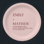STYLISH MODERN CUSTOMIZED ELEGANT CLASSIC WEDDING  PAPER PLATE<br><div class="desc">CUSTOM NAME MINIMAL MONOGRAM BLACK & WHITE  TYPOGRAPHY WEDDING NAPKINS PERSONALIZED NAME CUTE WEDDING COASTERS
STYLISH MODERN CUSTOMIZED ELEGANT CLASSIC WEDDING SQUARE PAPER PLATES</div>