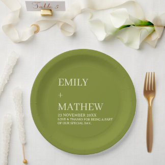 STYLISH MODERN CUSTOMIZED ELEGANT CLASSIC WEDDING  PAPER PLATE