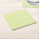 STYLISH MODERN CUSTOMIZED ELEGANT CLASSIC WEDDING  SQUARE PAPER COASTER<br><div class="desc">CUSTOM NAME MINIMAL MONOGRAM BLACK & WHITE  TYPOGRAPHY WEDDING NAPKINS PERSONALIZED NAME CUTE WEDDING COASTERS
STYLISH MODERN CUSTOMIZED ELEGANT CLASSIC WEDDING SQUARE PAPER COASTER.</div>