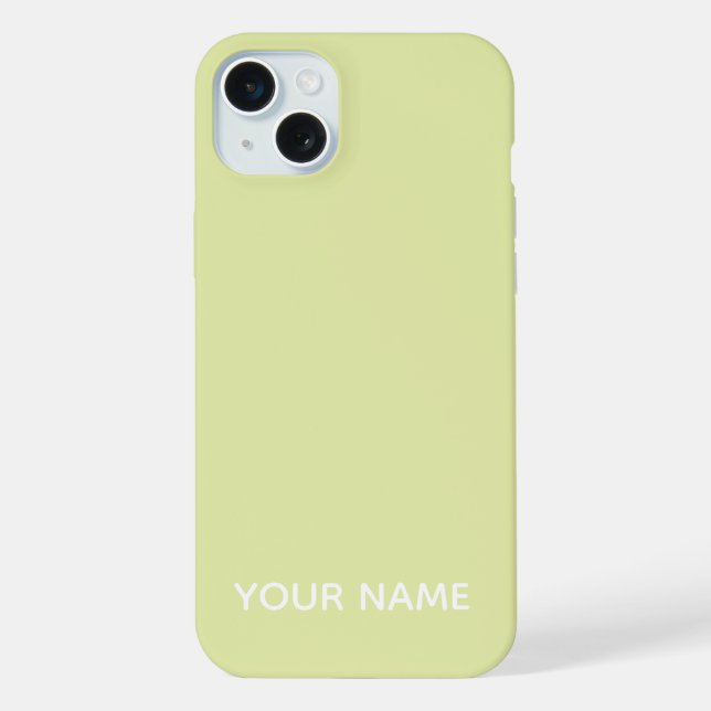 STYLISH MODERN CUSTOMIZED NAME CREAM COLOUR  iPhone CASE (Back)