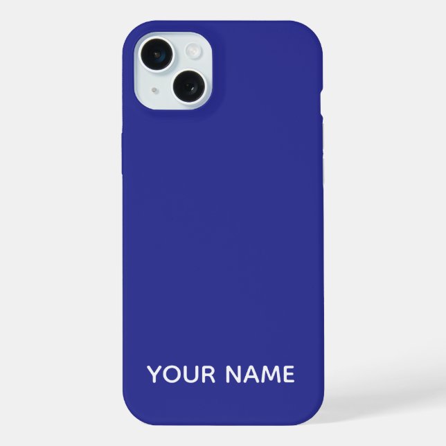 STYLISH MODERN CUSTOMIZED NAME DARK BLUE COLOUR  iPhone CASE (Back)