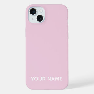 STYLISH MODERN CUSTOMIZED NAME LIGHT PINK COLOUR iPhone 15 PLUS CASE
