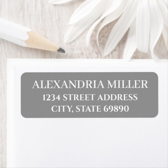 STYLISH MODERN CUSTOMIZED NAME RETURN ADDRESS (Insitu)