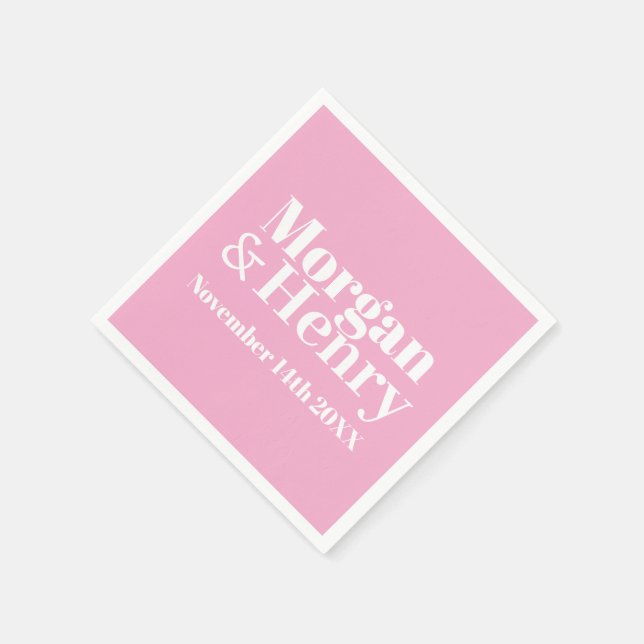 STYLISH MODERN CUSTOMIZED NAME WEDDING CLASSIC  NAPKIN (Corner)