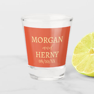  STYLISH MODERN CUSTOMIZED NAME WEDDING  SHOT GLASS