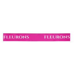 STYLISH MODERN CUSTOMIZED YOUR LOGO MINIMAL PINK SATIN RIBBON