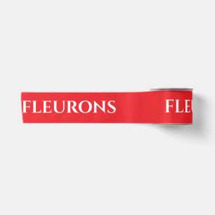STYLISH MODERN CUSTOMIZED YOUR LOGO MINIMAL RED SATIN RIBBON