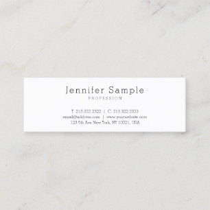 Stylish Modern Design Minimalist Plain Trendy Mini Business Card