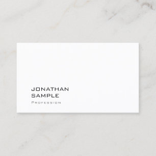 Stylish Modern Design Sleek Plain Professional Business Card