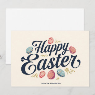 Stylish Modern Easter Modern  Holiday Card