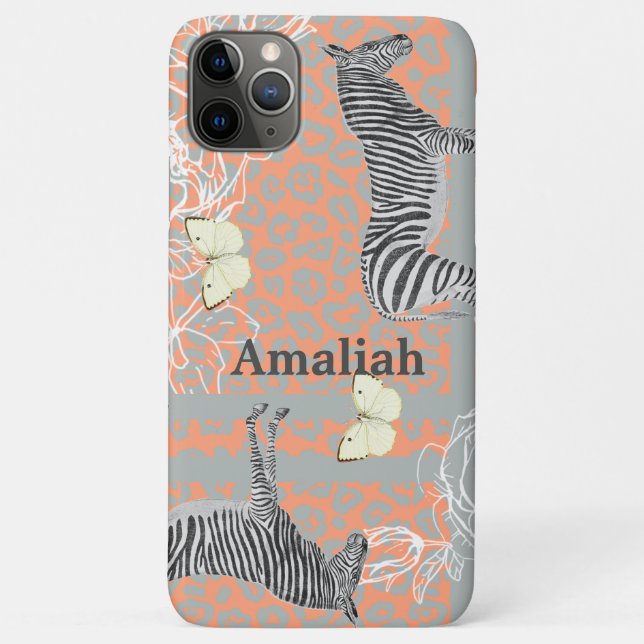 Stylish Modern Eclectic Orange Grey Yellow Case-Mate iPhone Case (Back)