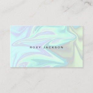 Stylish modern elegant chick holographic makeup business card