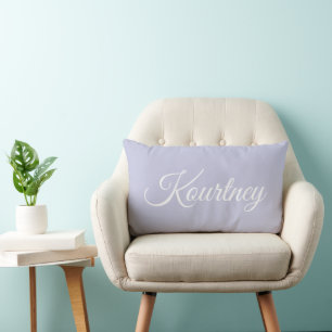 STYLISH MODERN ELEGANT CLASSIC CUSTOM PALE BLUE LUMBAR PILLOW