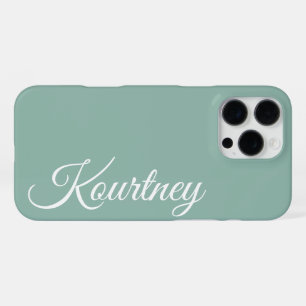 STYLISH MODERN ELEGANT CLASSIC CUSTOM PALE GREEN iPhone 16 PRO MAX CASE
