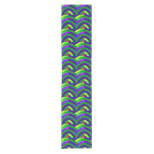 stylish modern elegant green/blue chevrons short table runner