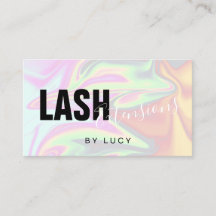 Stylish modern elegant holographic lash extensions