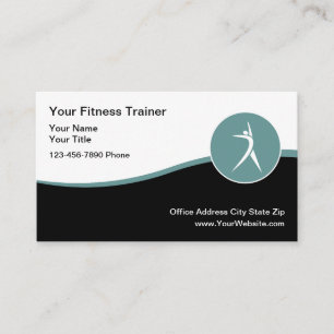 Stylish Modern Fitness And Rehab Business Card
