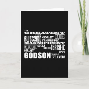 Stylish Modern & Fun Godsons: Greatest Godson Card