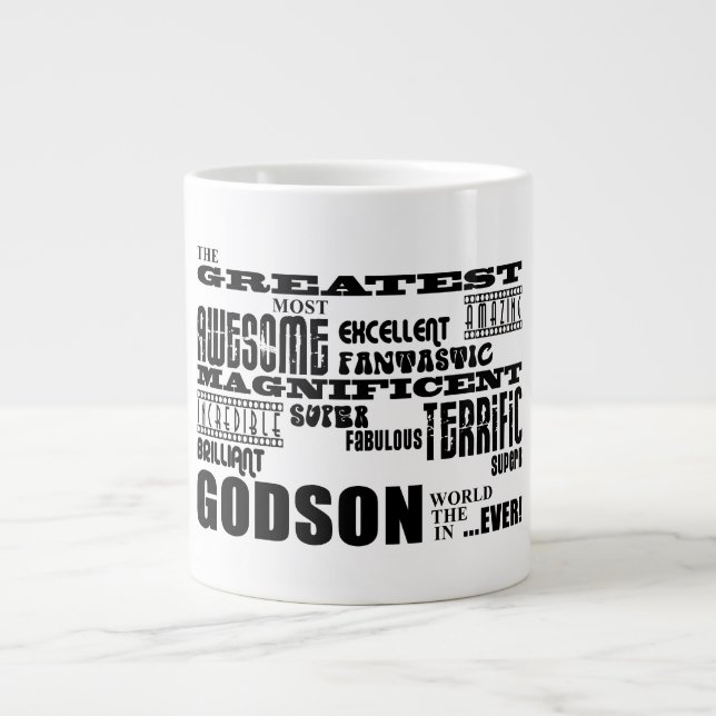 Stylish Modern & Fun Godsons : Greatest Godson Large Coffee Mug (Front)