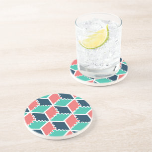 Stylish Modern Geometric Colour Cube Coaster – Bol