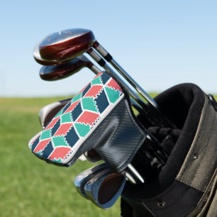 Stylish Modern Geometric Colour Cube Golf Head Cover