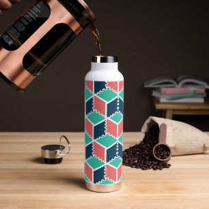 Stylish Modern Geometric Colour Cube Water Bottle