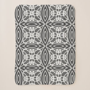Stylish modern geometric design sherpa blanket