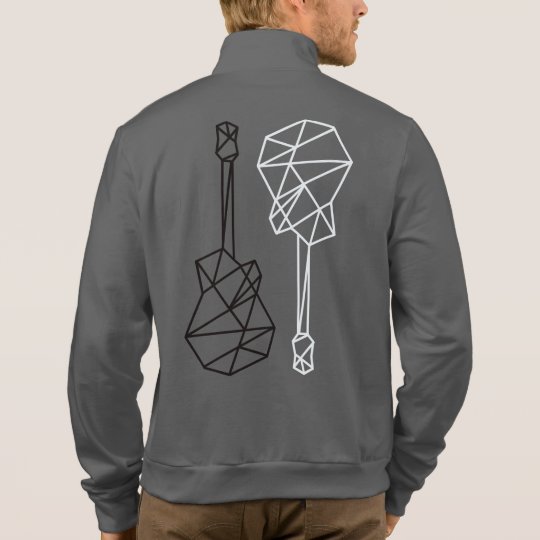 stylish & modern geometric guitars music jacket