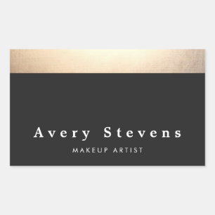 Stylish Modern Gold and Black Striped Sticker